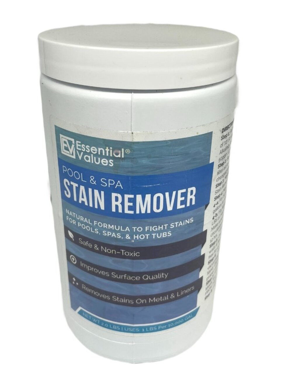 Essential Values Pool & Spa Stain Remover 2 lb Factory Sealed Made in USA